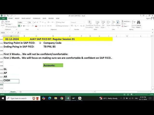 BATCH 07: SAP S/4 HANA FICO: Regular Session 01