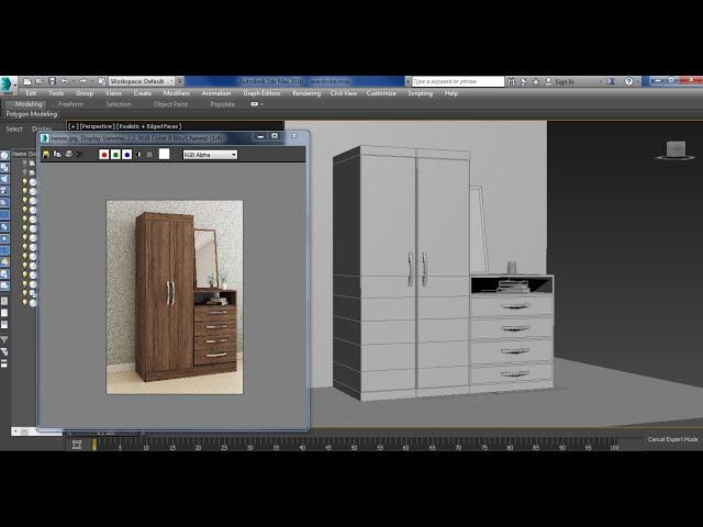 3dsMax Tutorials, Tutorial on Modeling a Multipurpose Wardrobe (Almirah) in 3dsmax ( For Beginners )