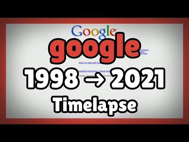 Timelapse of GOOGLE Website from 1998 to 2021 | Evolution Of Internet Nostalgia