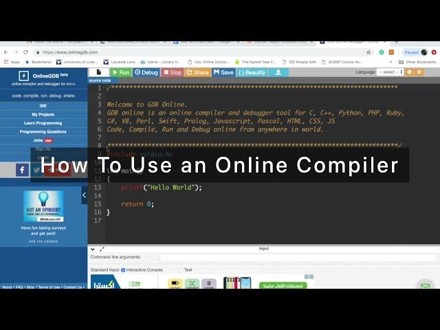 iMakeItEasy: How To Use an Online Compiler (C Programming)