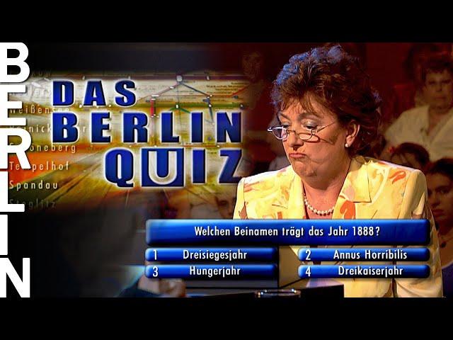 "Welchen Beinamen trägt das Jahr 1888?" | Das Berlin Quiz (2002) | Folge 37/45