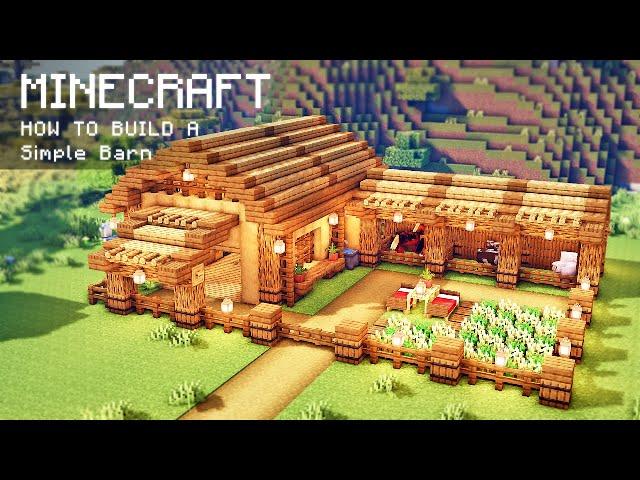 Minecraft: How To Build a Simple Barn for animals