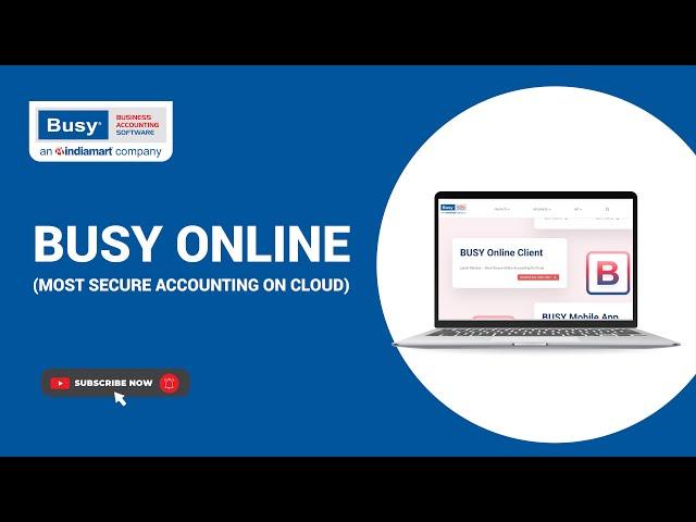 BUSY Online - Most Secured Accounting on Cloud (Hindi)| BUSY on Cloud | BUSY