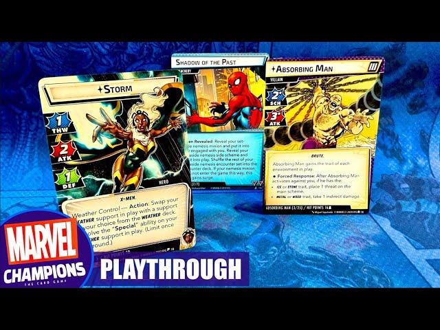 MARVEL CHAMPIONS Solo Play with STORM vs Expert Absorbing Man