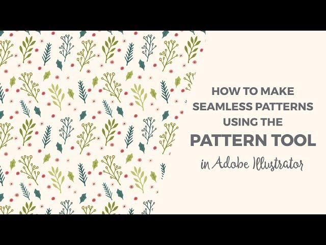 How to make seamless patterns using the pattern tool in Illustrator