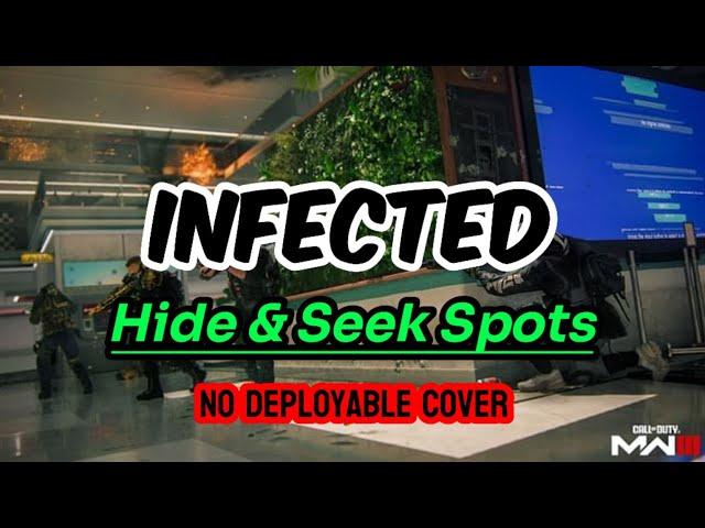 "MW3 Infected Hide & Seek Glitch Spots No Deployable Cover Needed!"