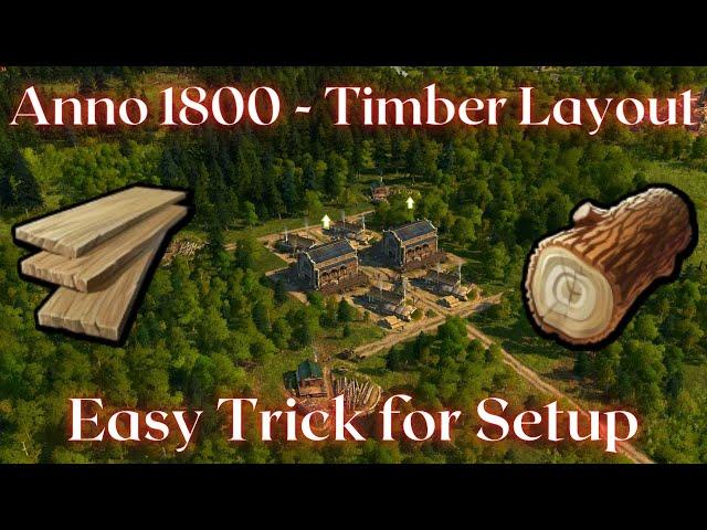 Anno 1800 - Timber Production Layout (Easy, Efficient, Beginner friendly)