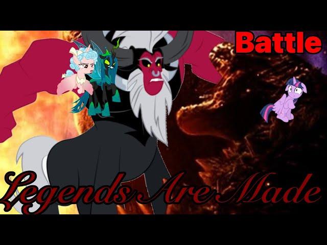 Godzilla Vs Tirek Queen Chrysalis And Cozy Glow