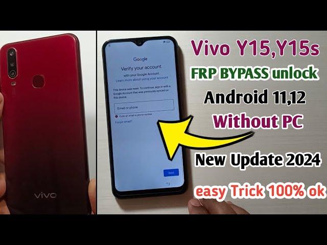 ViVO Y15 (1901) Android 11 FRP BYPASS 2024 | Google Account Unlock/Bypass Android 11 Without PC