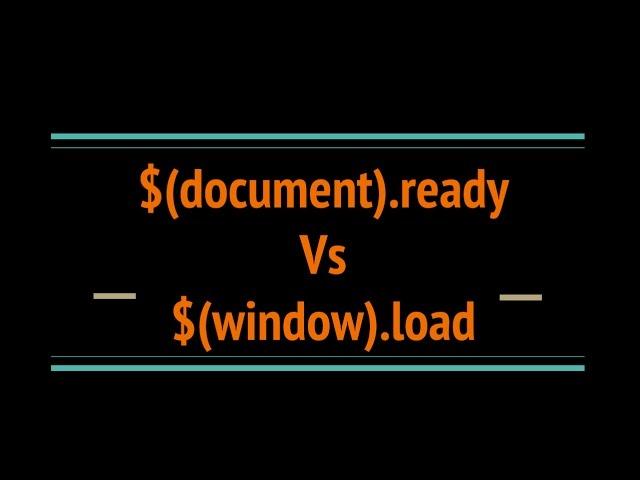 $(document).ready Vs $(window).load in Jquery