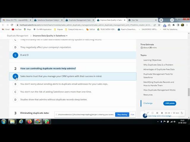 Duplicate Management | Improve Data Quality in Salesforce #salesforce #trailhead #technology