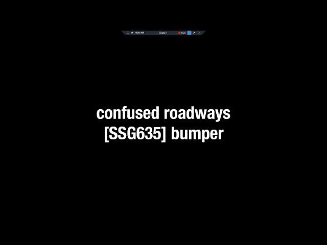 [SSG635] Confused Roadways Bumper || [SSG635]