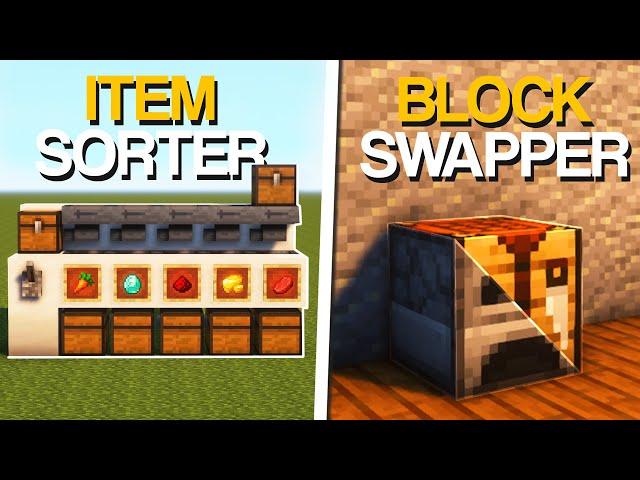 Minecraft: 10+ USEFUL Redstone Builds & Hacks!