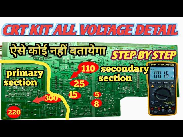 CRT TV voltage checking, crt tv voltage test points crt tv voltage