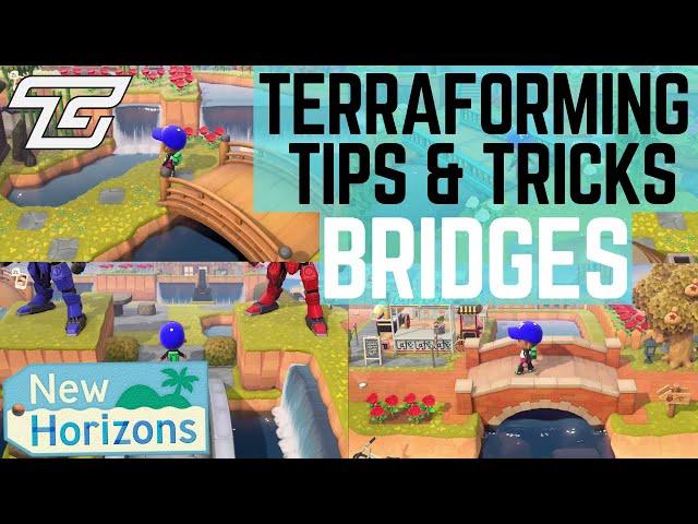 TERRAFORMING TIPS AND TRICKS (EP.02) BRIDGES! Animal Crossing: New Horizons