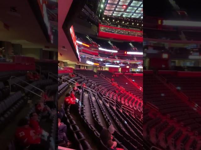 Inside the Little Caesars arena in Detroit