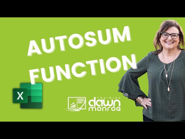 Microsoft Excel AutoSUM Function SUM