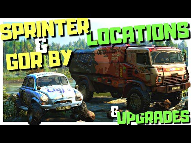 Simple Guide to LOCATIONS & UPGRADES - Azov Sprinter 43-191 & Gor By 4 - Phase 7 - SnowRunner How To