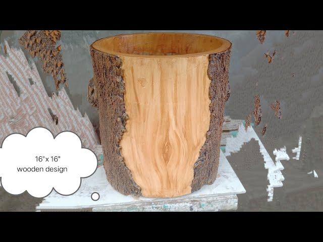 DIY/SEMENTONG PASO NA PARANG PUNO NG KAHOY #CEMENTPOT#GARDENS#FAKEWOOD