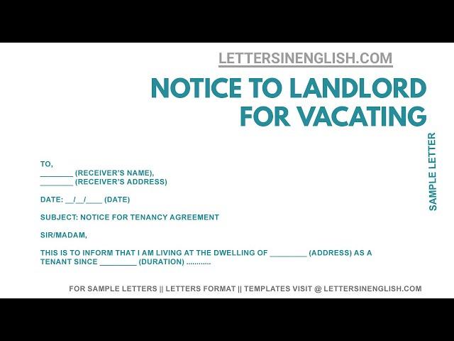 How to write a Letter to Landlord For Moving Out– Letter To Landlord Moving Out