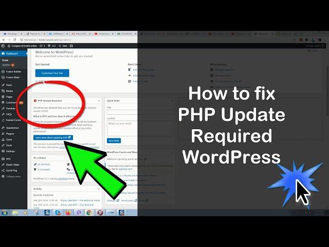 How to fix php update required wordpress