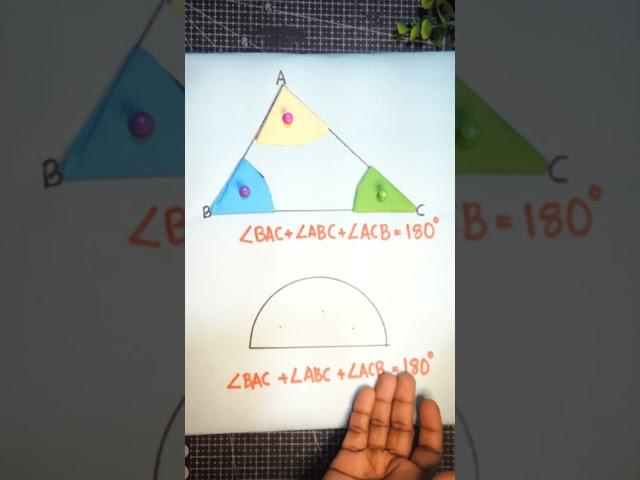 Triangle angles sum theorem | maths working model | Triangle Theorem| Exhibition model for school