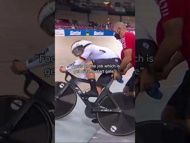 Oh no!  Maximilian Dörnbach falls over at the Track Cycling World Championships #shorts | Eurosport