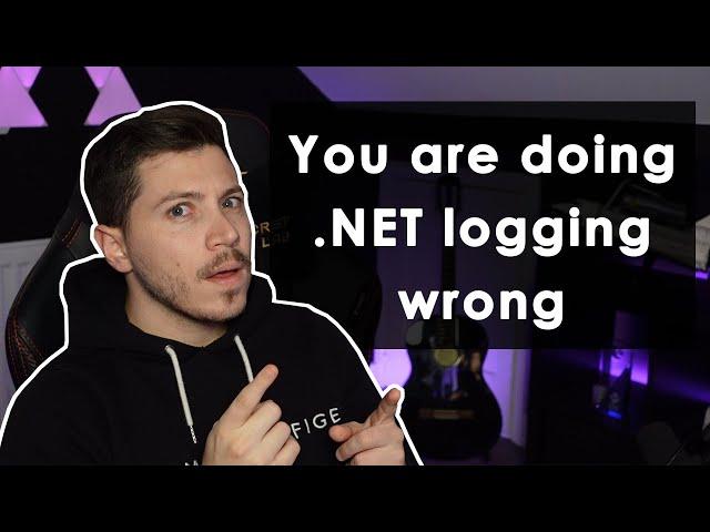 You are doing .NET logging wrong. Let's fix it