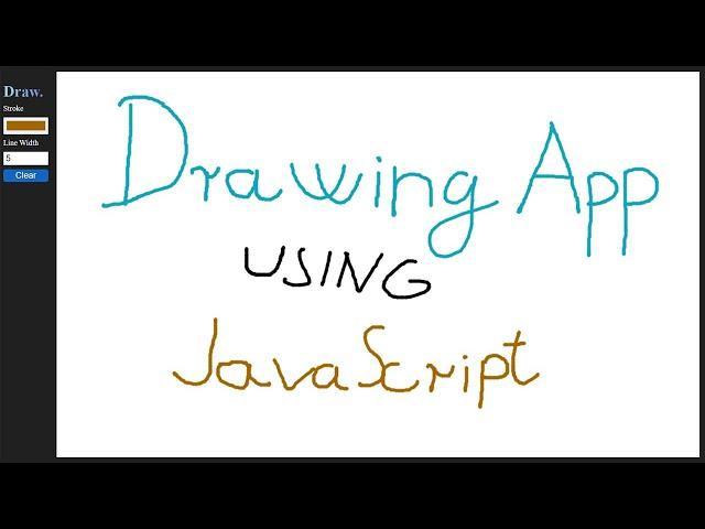 Create a simple drawing app using javascript and HTML5 canvas