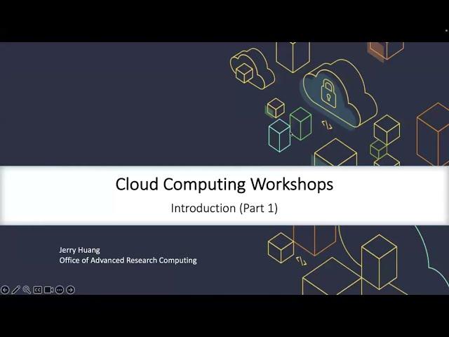 Cloud computing workshops: Introduction (Part 1)