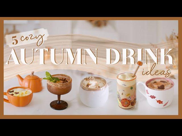 5 COZY DRINK IDEAS | fireside latte, fall fizz, pumpkin sugar brew, golden chai, mocha, & more!️