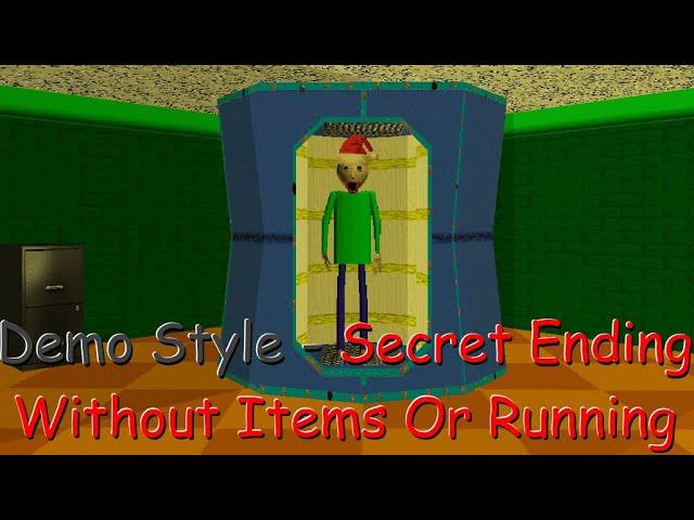 Baldi's Basics - Demo Style Secret Ending Without Items Or Running