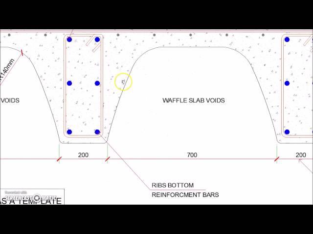 Waffle Slab Cross Section Reinforcement Detail