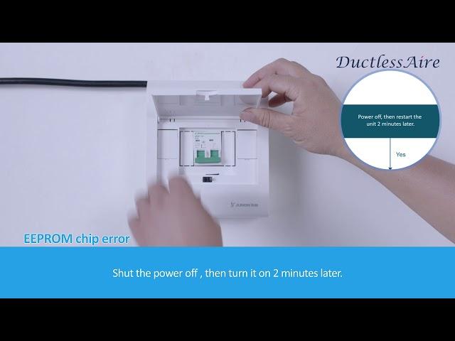DuctlessAire Troubleshooting Error Codes E0 or F4, EEPROM Chip Error