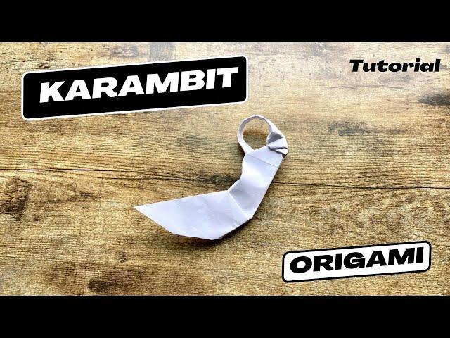 KARAMBIT PAPER ORIGAMI TUTORIAL | HOW TO MAKE PAPER KNIFE EASY | DIY KARAMBIT PAPER WEAPON PAPERART