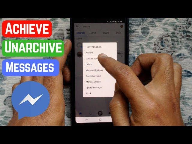 How To View Archived Conversations In Facebook Messenger