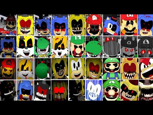 Five Nights at Sonic's 1, 2, 3, 4, 5 FNaS Maniac Mania EVOLUTION / ALL JUMPSCARES