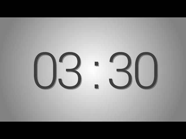 3 Minutes 30 seconds countdown Timer - Beep at the end | Simple Timer (three min thirty sec)