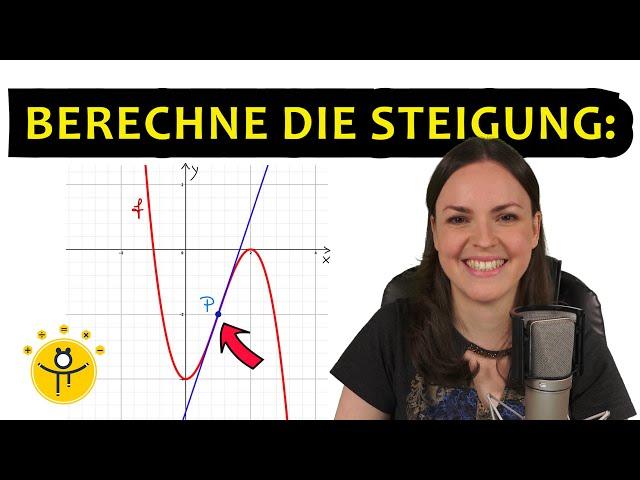 STEIGUNG in einem Punkt berechnen – Ableitung, Funktion ableiten