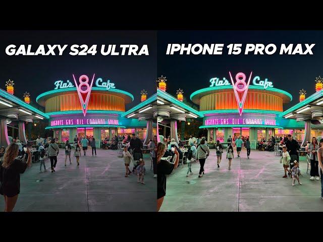 Galaxy S24 Ultra vs iPhone 15 Pro Max Camera Test AFTER Updates (Night Time)