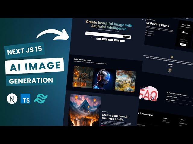 Build an AI Image Generator with Next.js 15, TypeScript, Tailwind CSS & Shadcn UI