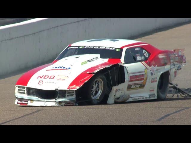 Justin Bond walks away from Pro Mod crash in Brainerd