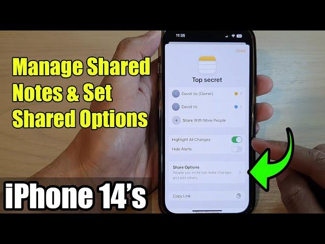 iPhone 14/14 Pro Max: How to Manage Shared Notes & Set Shared Options