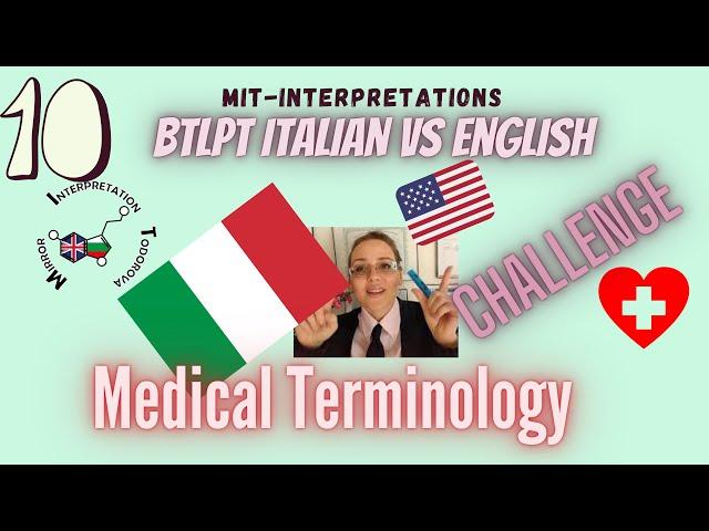 Italian vs English #10 BTLPT Medical Interpreter terminology  Wired Language mastermind