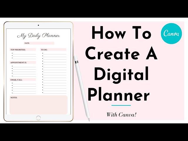 How to Easily Create a Digital Planner | Canva Tutorial | Fillable PDF