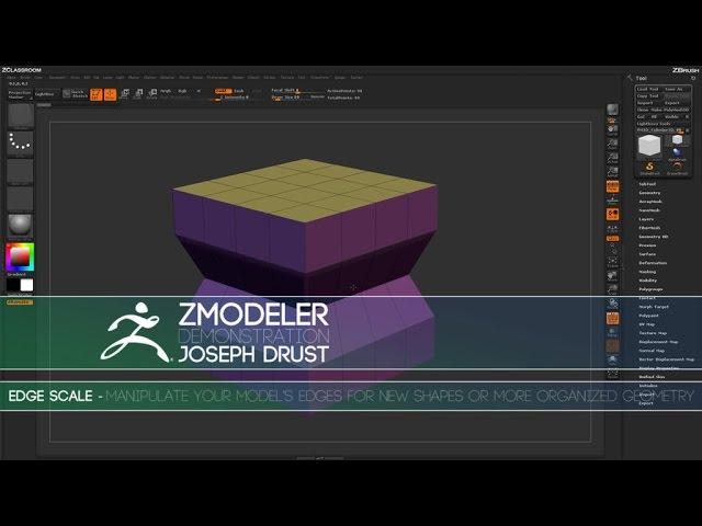 ZBrush ZModeler Edge Actions - Edge Scale