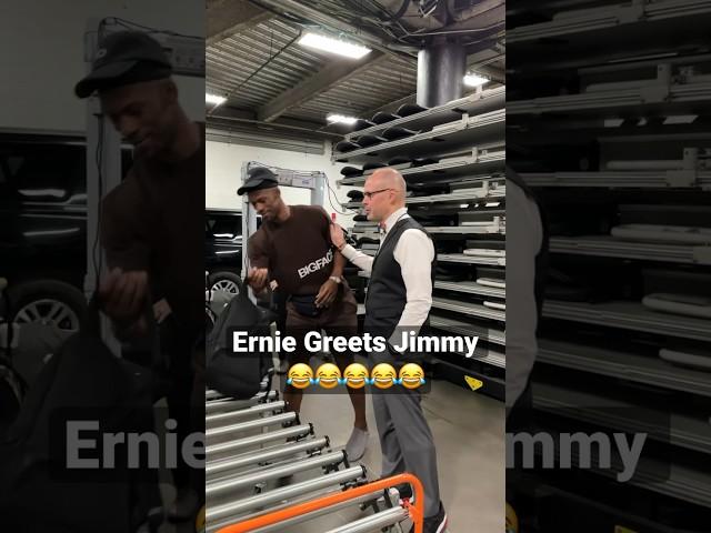 “He knows who I am” - Ernie Johnson & Jimmy Butler share a moment before Game 2! | #Shorts