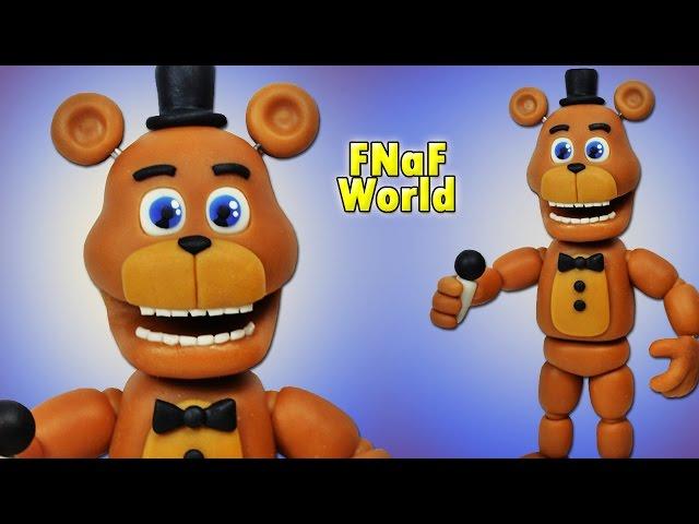 FNaF World  Adventure Freddy Tutorial - Porcelana fria  Polymer clay  Plastilina