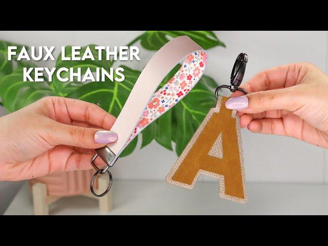 HOW TO MAKE FAUX LEATHER KEYCHAINS WITH YOUR CRICUT! *Easy Tutorial* | DIYholic