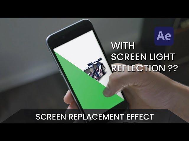 Advanced Screen Replacement Effect with light reflection [Mocha AE 2020]